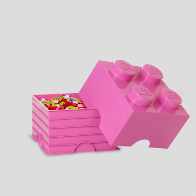 LEGO Pojemnik na klocki 4 różowy LEGO Pojemnik na klocki 4 różowy